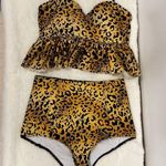 Kortni Jeane swimsuit! Leopard cheetah, jaguar, animal print swimsuit size small Photo 0