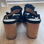 Free People Rosie Ruffle Mule Heels Black Suede Size 7 Photo 3