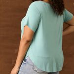 NEW Arula Blue Top Plus Size X / 0X (XL) NWT Photo 2