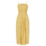 Tory Burch  Floral Midi-dress Garden Rose Yellow Photo 1