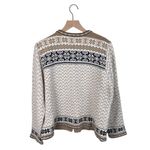 Croft & Barrow Vintage  Nordic Metal Hook Cardigan Size Large Fair Isle Chenille Photo 1