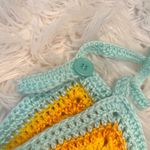 Crochet Granny Square top halter or tank Yellow Photo 3