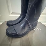 London Fog  Shiny Navy Blue Rubber Winter Rain Boots (NWT) Photo 1