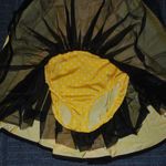 Yellow Polka Dot Dress with Black Trim Photo 1