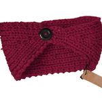 NWT Tickled Pink Dark Red Floral Knit Head Band Ear Warmers Photo 5