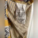 Kaileigh Kayleigh Mustard Yellow Navy Medallion Striped Mixed Material Tank XL Photo 2