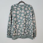  Green Daisy Print Sweatshirt Size 3X Shein Floral Sweatshirt Photo 3