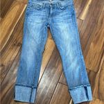 Current/Elliott  Blue Ankle Cropped Jeans with Vintage Fade Photo 0