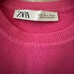 ZARA Pink Knit Crop Top Women’s Size Small Short Sleeve Photo 1