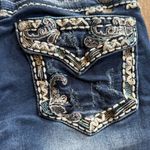 GRACE IN LA Jeans Bootcut Med Wash Bling Flap Pocket Embellished Distressed 28 Photo 3