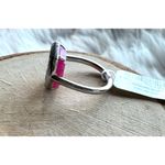 Kendra Scott NWT Davis Stone Sterling Silver Cocktail Ring- Pink Quartz Photo 5