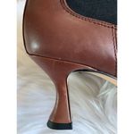 Sam Edelman  Lani Brown Leather Square Toe Spool Kitten Heel Bootie Sz 7m Photo 1