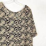 Catherines  Plus Size 1X Top 18W‎ 20W Lace Textured Beige Black Lined Keyhole 728 Photo 6