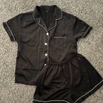 Amazon  Pajama Satin Set Black Photo 0