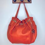 Michael Kors MICHAEL Jet Set Chain Ring Leather Tote in Tangerine Photo 0