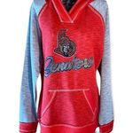 Majestic NHL Ottawa Senators Hoodie Space Dye Sweatshirt Red Gray Size Large NWT Photo 0