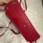 Via Borgospesso Milano Structured Leather Tote‎ in Crimson Red Photo 4