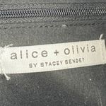 Alice + Olivia  Women's Black Daisy Print Floral Canvas Zipper Travel Duffel Bag Photo 4