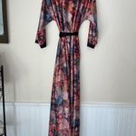 Vintage Floral Satin Kimono Robe Pink Size undefined Photo 8