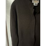 Talbots  Women's Brown Silk And Nylon Casual Collared Cardigan Size Medium Photo 6