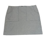 Ann Taylor Loft Petite Skirt Size 14P Blue White Check Stretch Blend Lined Women Photo 0