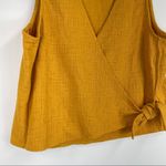 Madewell NEW Mustard Yellow Wrap Tie Top Photo 8