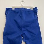 Ashley Stewart  Plus Size Lace Up Side Hi Rise Denim Capris Royal Blue Pants 16 Photo 12