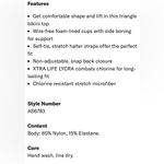 Freya Vibrant Blue and White Bali Bay Triangle Bikini Top Size undefined Photo 10