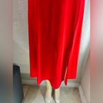 Banana Republic  Red Soft Ponte Midi Dress with Slit right side leg split Photo 11