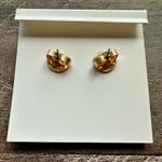 Tory Burch New Women's Roxanne Goldtone & Multi-Stone Small Button Stud Earrings Photo 7