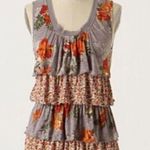 Anthropologie 🔥 5 for 25🔥 Ric rac montage sleeveless mixed print tiered top Photo 3