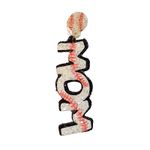 Baseball Mom Earrings White Red Black Sparkle Drop Dangle Sports Jewelry New Photo 3