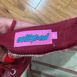 Edikted  Red Leather Corset Top Photo 4