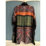 Clover Canyon  Swim Women’s Coverup Kimono Multi-color Abstract Tunic‎ Size L Photo 3