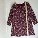 Madewell Womens Button Back Burgundy Floral Dress Antique Flora Sz XS Boho Fall Photo 14