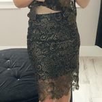 Sans Souci Black & Gold Lace Skirt Set Photo 5