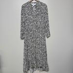 Anthropologie Mare Mare x Lynda Leopard Print Black & White Maxi Dress XS Photo 3