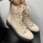Pretty Little Thing  LACE-UP ANKLE CHUNKY BOOTS SIZE 8 BEIGE Photo 6