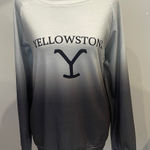 Yellowstone Gradient Gray Swearshirt lightweight never worn Size M Photo 0