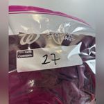 ABYOXI Burgundy Pom Pom Swiss Dot Babydoll Mini Dress Long Sleeve Medium Red Photo 9