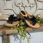 Born concept Black Leather Sandals Boc Wedges Womens 7 Photo 5