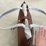 Rebecca Minkoff Megan Leather Shopper Tote Bag in Caramello Photo 7