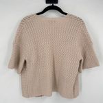 Loft Ann Taylor Chunky Knit Open Front Cardigan Sweater Cream Small Layering Photo 8