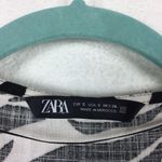 ZARA Zebra Print Puff Sleeve Linen Wrap Mini Dress Small Photo 5