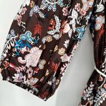 Sugar Lips Journee Floral Jazlyn Split Neck Mini Dress size 2X Rope Belt Brown Photo 4