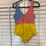 Crane Multi Color One Piece Swim Suit Size Large‎ Blue Photo 1