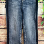 Judy Blue  Jeans Women 7/28 (29x30) Blue Stripe High Rise Straight Leg Raw Hem Photo 0