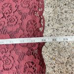 Madewell Magnolia Lace Overlay Short Sleeve Mini Dress in Burgundy Maroon 0 Photo 10