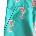 Bermuda Styles Aqua Turquoise Skirt with Overall Pink Seahorse Print Blue Size 10 Photo 3