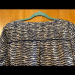 Vineyard Vines  Womens Navy Blue Zebra Pattern Silk Blend Blouse Top Career 8 Photo 6